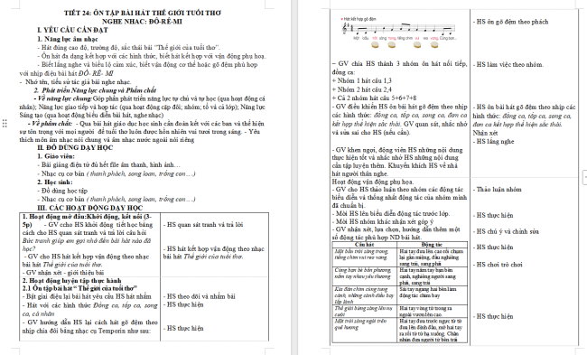 Giáo án Âm nhạc 3 Chủ đề 6 Tiết 2