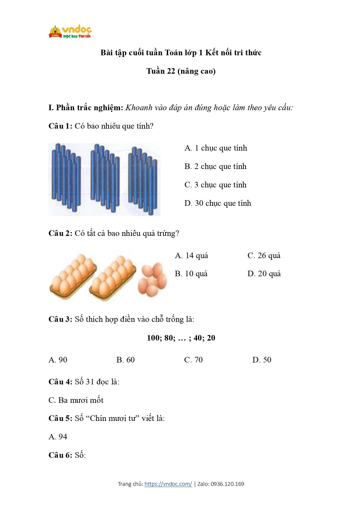 bai tap cuoi tuan toan 1 tuan 22 bt nang cao sach kntt page 0001*877052