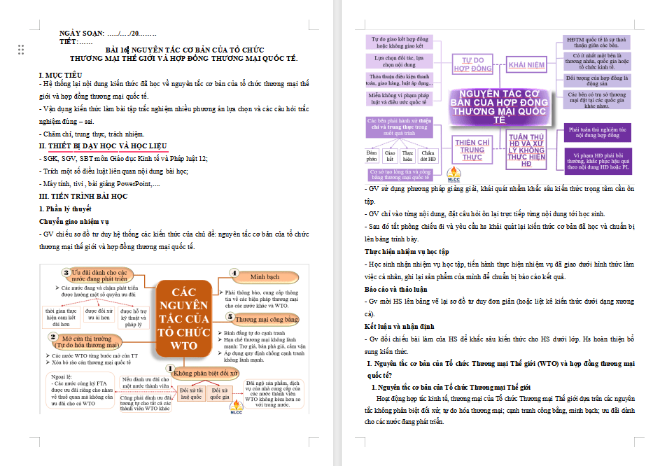 Giáo án ôn thi tốt nghiệp môn Giáo dục Kinh tế và Pháp luật 12 Bài 16