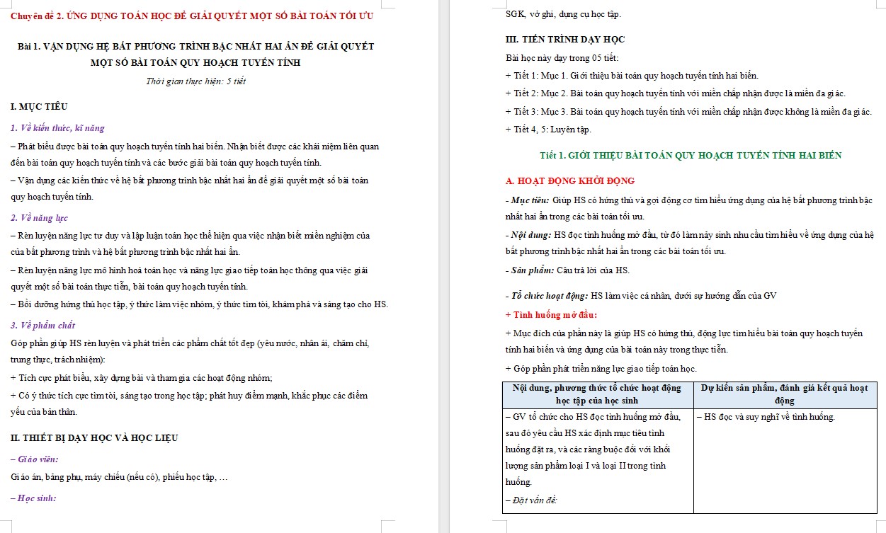 Giáo án word Chuyên đề Toán 12 KNTT Bài 3