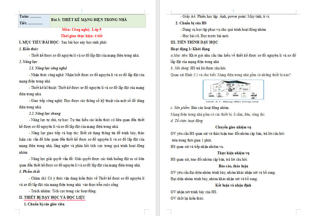 Giáo án PowerPoint Công nghệ 9 Bài 3