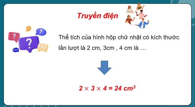 PowerPoint dạy thêm Toán 5 Bài 52: Thể tích của hình hộp chữ nhật