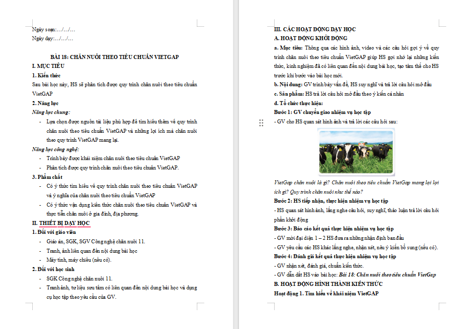 Giáo án PowerPoint Công nghệ 11 Bài 18