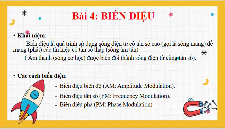 Giáo án Chuyên đề Vật lí 11 Bài 4: Biến điệu