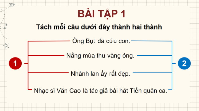 PowerPoint Tiếng Việt 4 Bài 3: Hai thành phần chính của câu