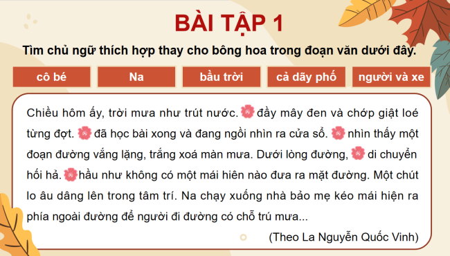 PowerPoint Tiếng Việt 4 Bài 5: Luyện tập về chủ ngữ