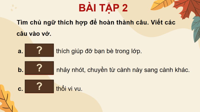 PowerPoint Tiếng Việt 4 Bài 5: Luyện tập về chủ ngữ
