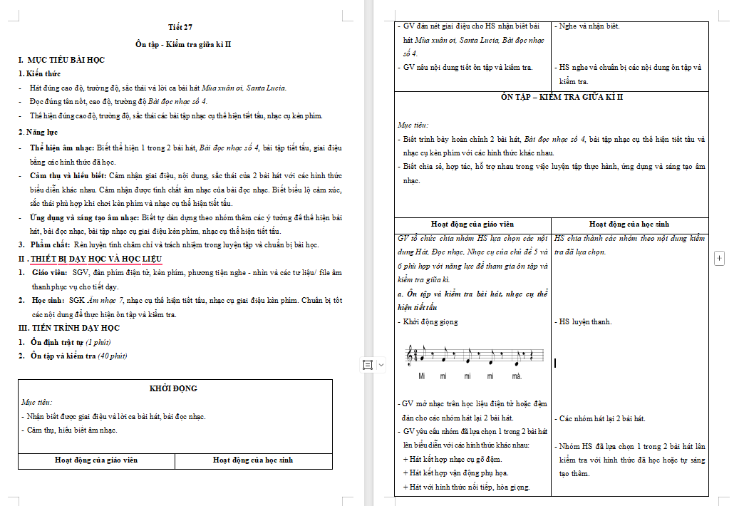 Giáo án PowerPoint Âm nhạc 7 Tiết 27