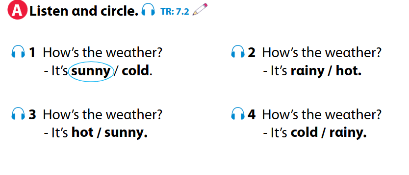 Sách bài tập Tiếng Anh 1 Unit 7 Lesson 3 minh họa 1