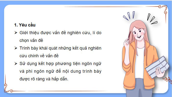Trình bày báo cáo kết quả nghiên cứu về một vấn đề đáng quan tâm
