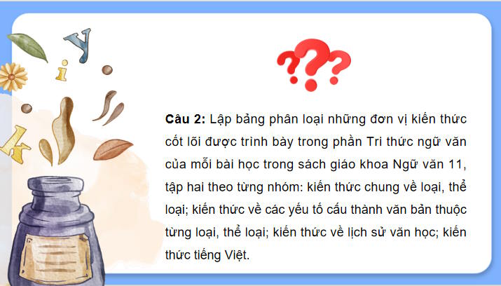  PowerPoint Ngữ văn 11 Ôn tập học kì 2