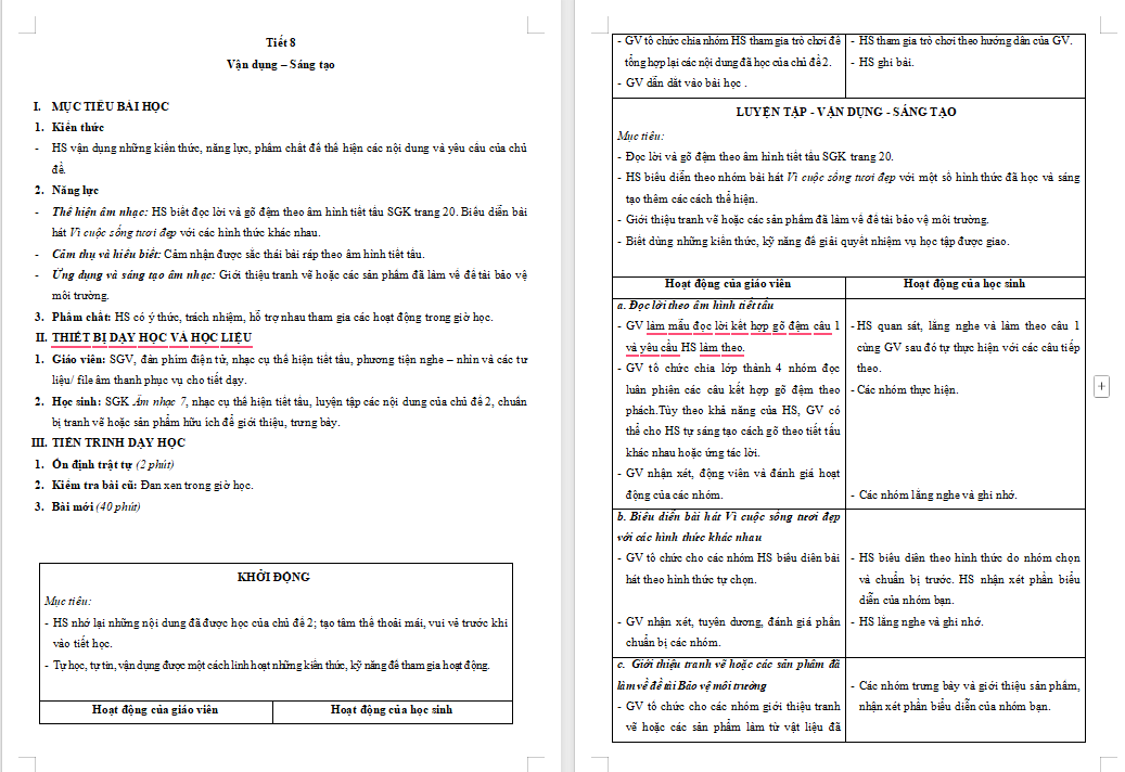 Giáo án PowerPoint Âm nhạc 7 Tiết 8