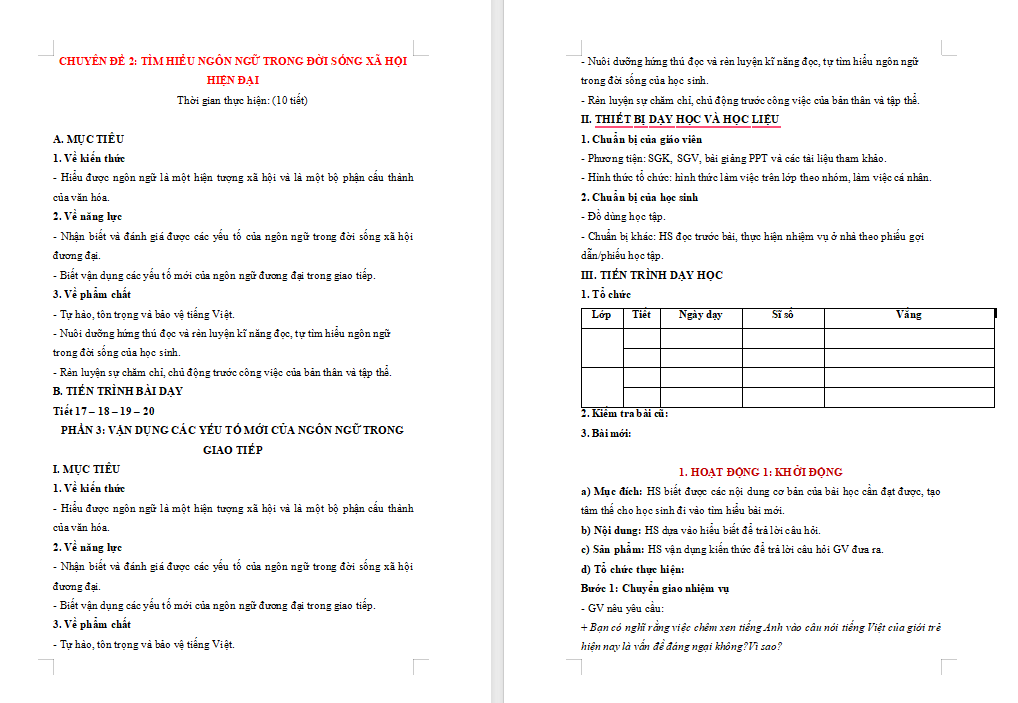 Vận dụng các yếu tố mới của ngôn ngữ trong giao tiếp