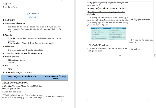 Giáo án Tiếng Việt 2 Bài 20: Em đã biết những gì, làm được những gì?