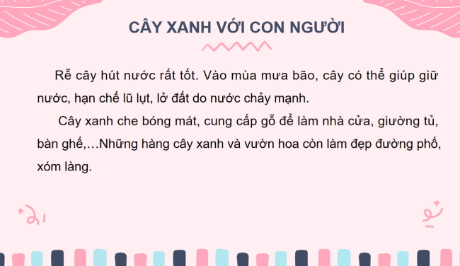 PowerPoint Tiếng Việt 2 Bài 21: Cây xanh với con người