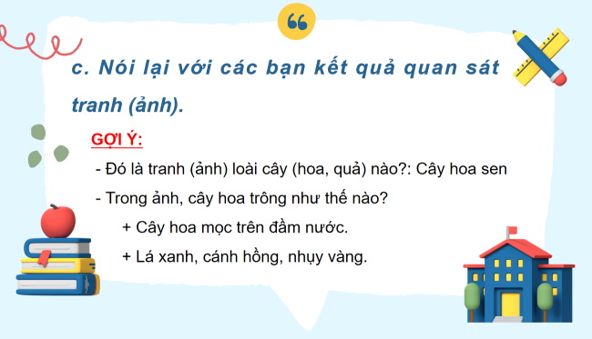 PowerPoint Tiếng Việt 2 Bài 21: Quan sát tranh ảnh cây, hoa, quả