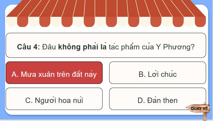 Trò chơi khởi động Ngữ văn 7: Nói với con
