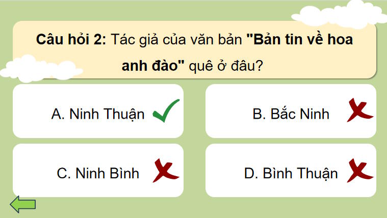 Trò chơi khởi động Ngữ văn 7: Bản đồ dẫn đường
