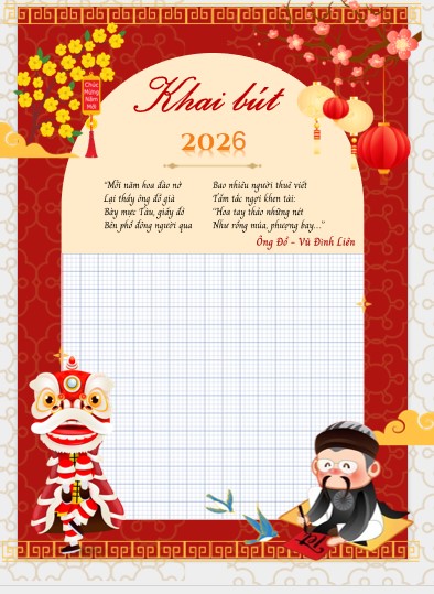 PowerPoint Khai bút 2026