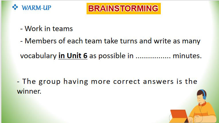 Giáo án Tiếng Anh 9 Unit 6 Looking Back