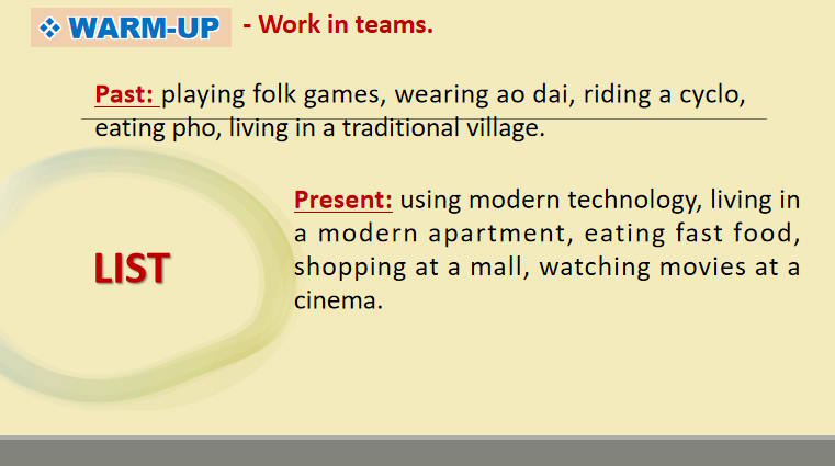 Giáo án Tiếng Anh 9 Unit 6 A Closer Look 1