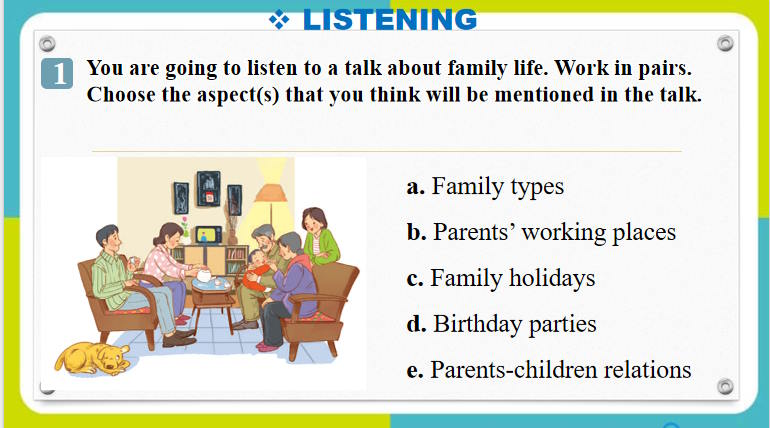 Giáo án Tiếng Anh 9 Unit 6 Skills 1