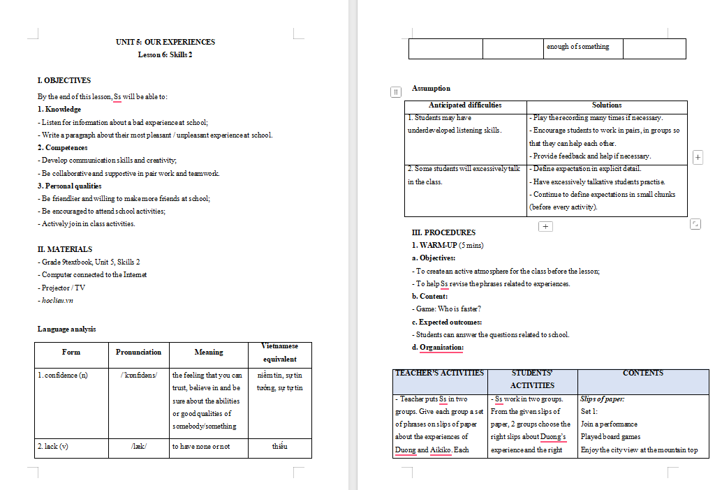 PowerPoint Tiếng Anh 9 Unit 5: Skills 2