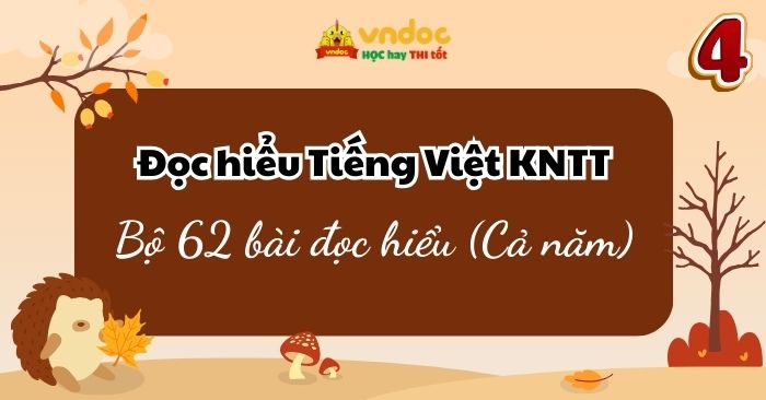 Bộ 62 bài Đọc hiểu Tiếng Việt lớp 4 Kết nối tri thức Cả năm (Có đáp án)