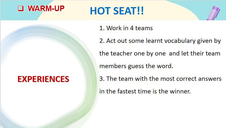 Giáo án Tiếng Anh 9 Unit 5: A Closer Look 1