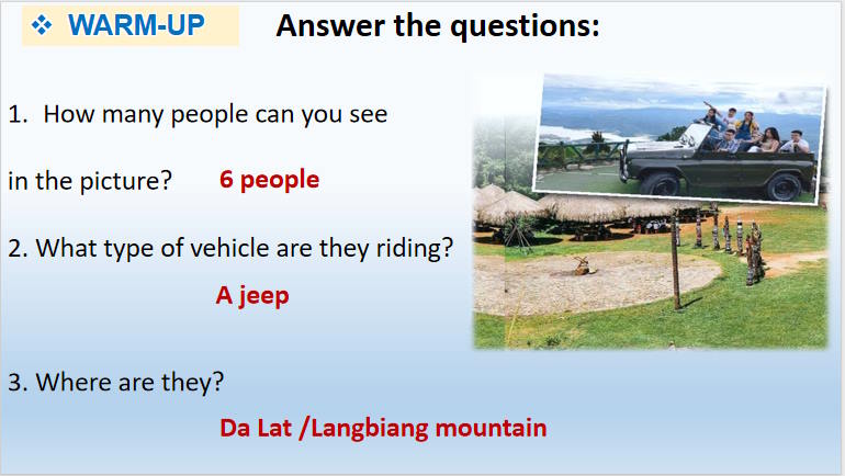 Giáo án Tiếng Anh 9 Unit 5: Getting Started