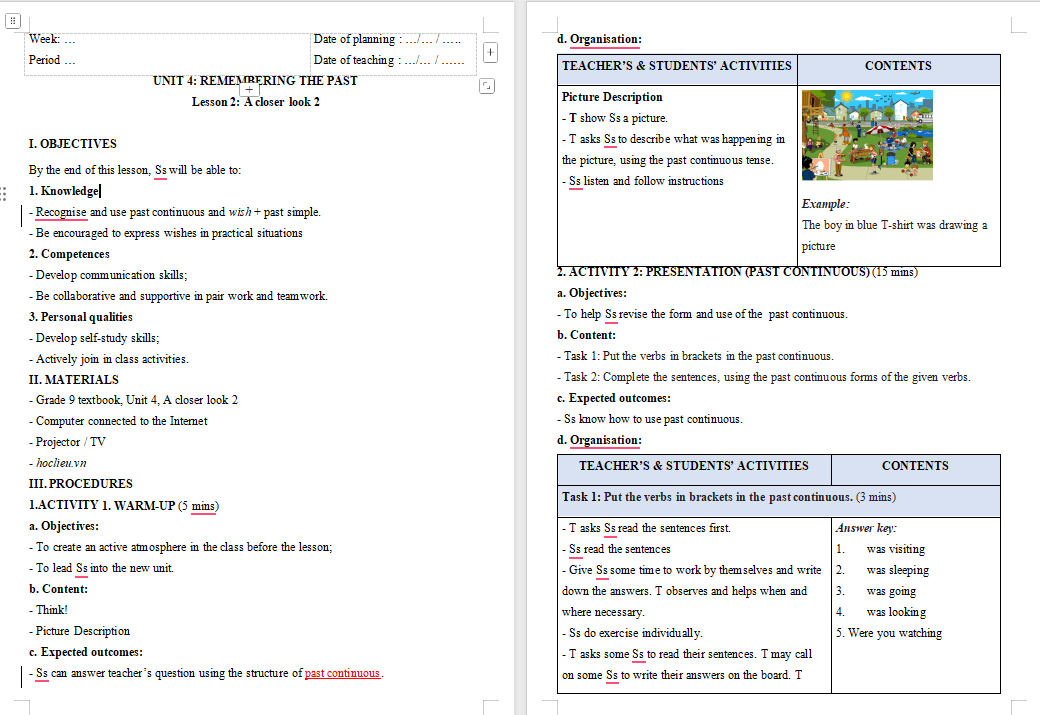 Tiếng Anh 9 Unit 2 A Closer Look 2
