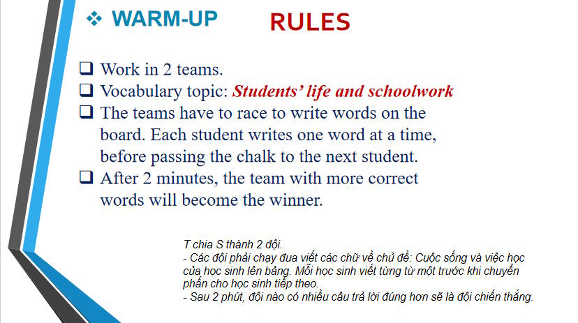 Giáo án Tiếng Anh 9 Unit 3 A Closer Look 1