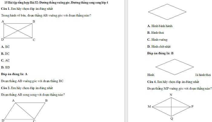 Trắc nghiệm Toán 4 Kết nối tri thức Bài 32: Luyện tập chung