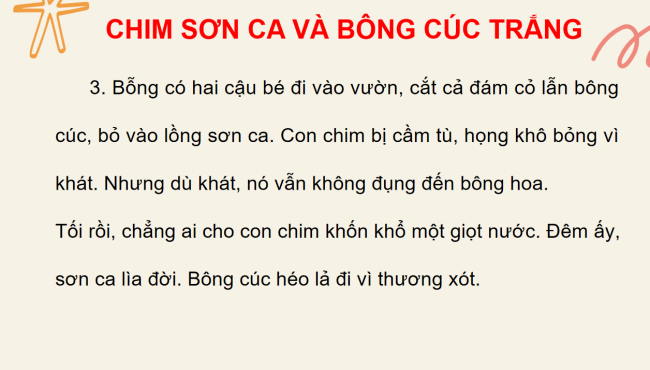 PowerPoint Tiếng Việt 2 Bài 24: Chim sơn ca và bông cúc trắng