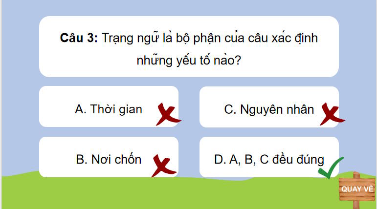 Game khởi động Ngữ văn 7: Thực hành tiếng Việt trang 17