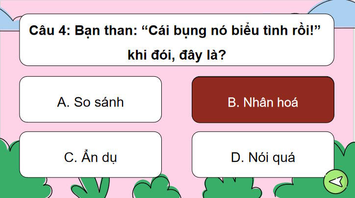 Game khởi động Ngữ văn 7: Thực hành tiếng Việt trang 42