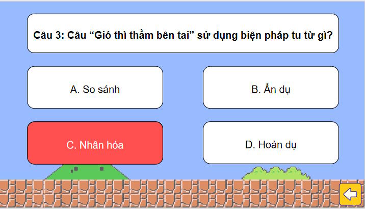 Game khởi động Ngữ văn 7: Thực hành tiếng Việt trang 47