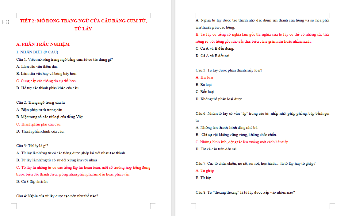 Game khởi động Ngữ văn 7: Thực hành tiếng Việt trang 17