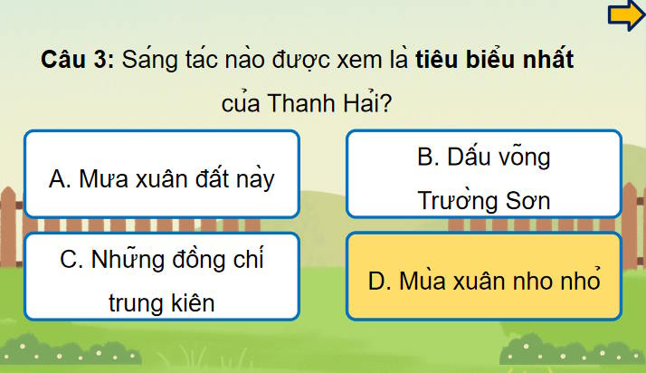 Ngữ văn 7: Mùa xuân nho nhỏ