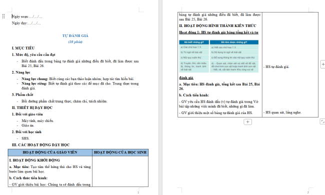 Giáo án Tiếng Việt 2 Bài 26: Em đã biết những gì, làm được những gì?