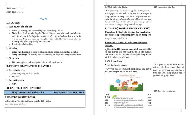 Giáo án Tiếng Việt 2 Bài 27: Ôn tập giữa học kì 2 (Tiết 7, 8)