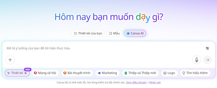 Tạo slide bằng Canva AI