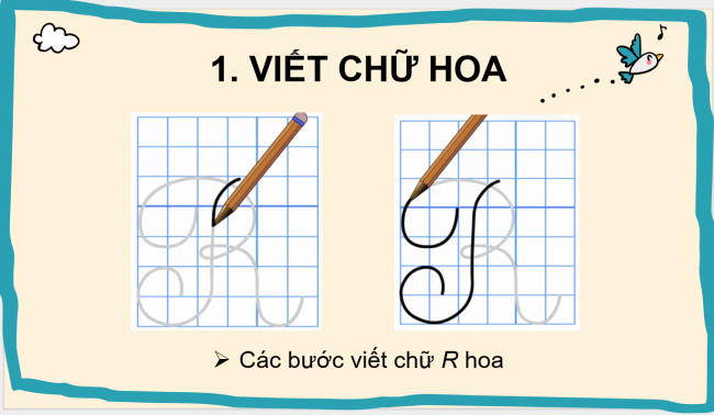 PowerPoint Tiếng Việt 2 Bài 3: Chữ hoa R