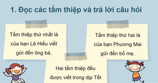 PowerPoint Tiếng Việt 2 Bài 4: Viết thiệp chúc Tết. Đọc mở rộng