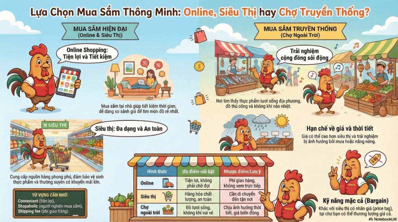 Write a paragraph 80 - 100 words about the advantages OR disadvantages of a type of shopping