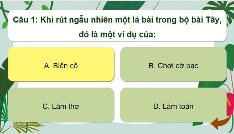 Toán 7 Bài 29: Làm quen với biến cố