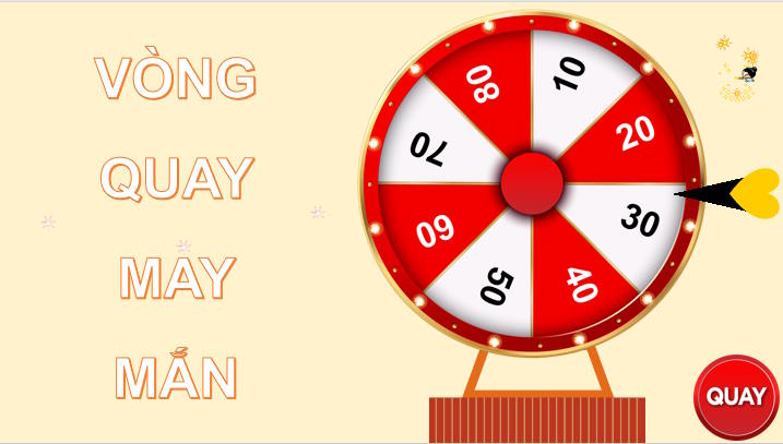 Game khởi động Toán 7 Vòng quay may mắn