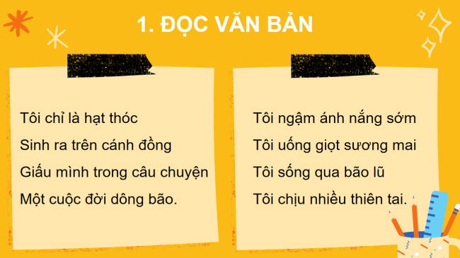 PowerPoint Tiếng Việt 2 Bài 7: Hạt thóc