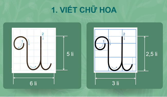 PowerPoint Tiếng Việt 2 Bài 9: Chữ hoa U, Ư