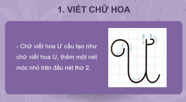 PowerPoint Tiếng Việt 2 Bài 9: Chữ hoa U, Ư